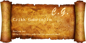 Czikk Gabriella névjegykártya