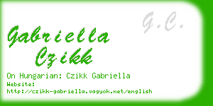 gabriella czikk business card